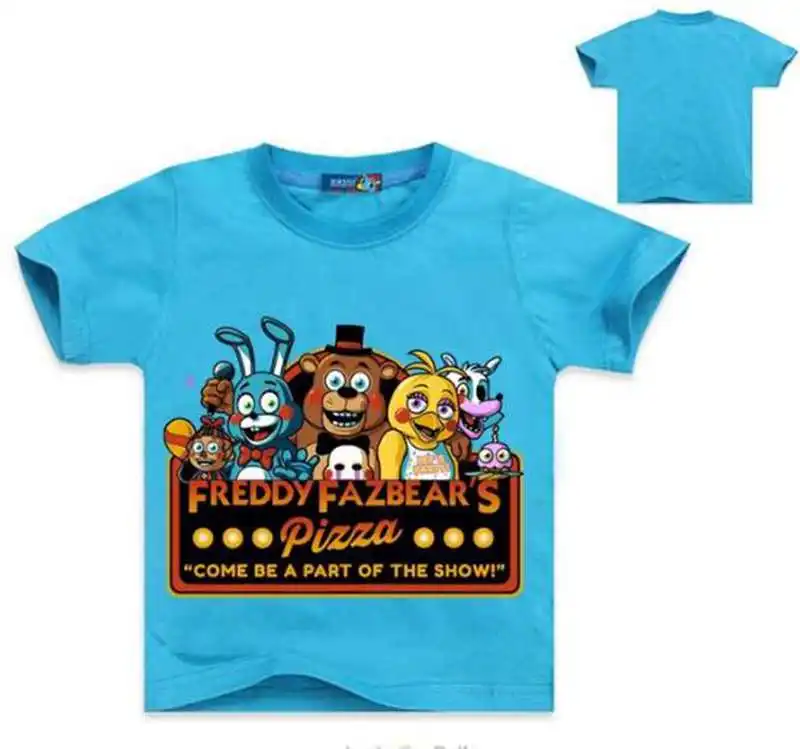 Новая детская футболка с принтом «пять ночей с героями мультфильмов» fnaf/детская одежда для мальчиков летняя одежда с короткими рукавами для малышей футболка для мальчиков для детей возрастом от 2 до 12 лет - Цвет: Золотой
