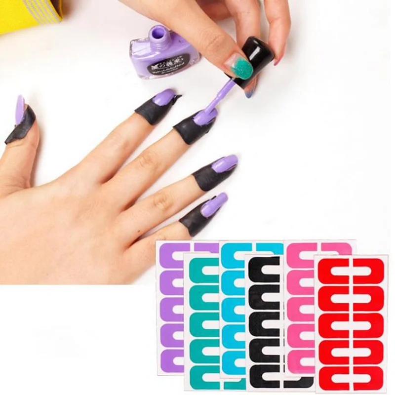 1sheet Plastic Peel Off Tape Palisade Nail Protector Easy Fast Clean