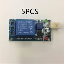 5 шт. 5 В переключатель влажность Сенсор реле Модуль чувствительной регулятор влажности Влажность Сенсор модуль HR202 1 канал реле Модуль