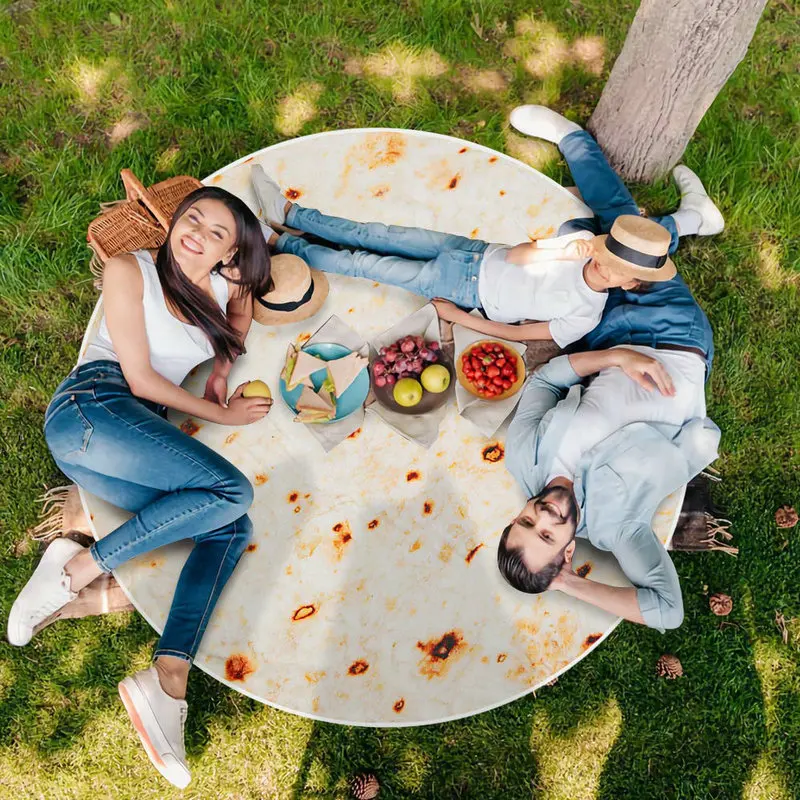 Comfortable And Soft Round Shape Burritos Blanket For Sofa and Bed Use