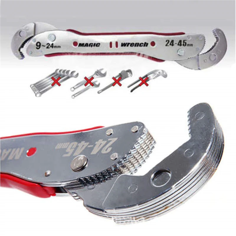 

9-45mm Adjustable Magic Wrench Multi-function Purpose Spanner Tools Universal Wrench Pipe Home Hand Tool Quick Snap Grip Tools