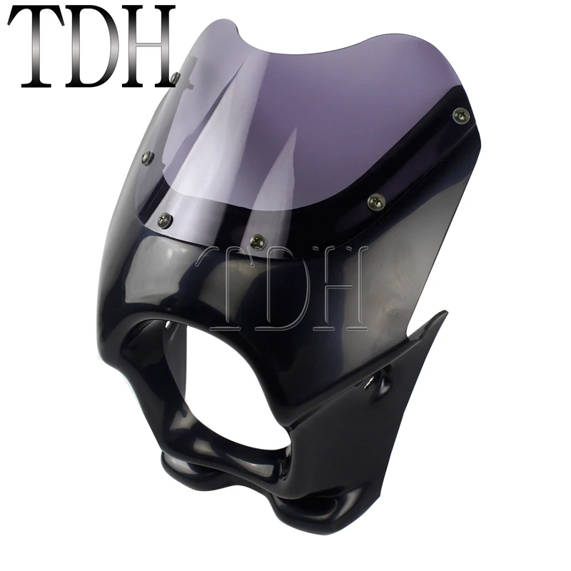 Черная передняя фара для мотоцикла обтекатель Honda Kawasaki Suzuki Yamaha RZ50 YB 1 YD50 TZR50 TZM50 YB50
