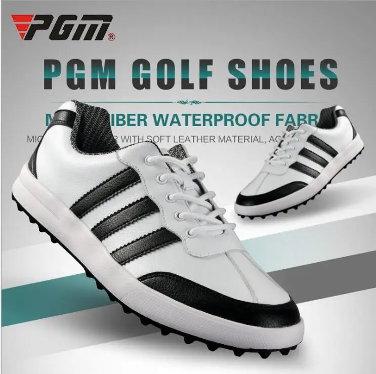 

PGM Mens Waterproof breathable Golf Sports Shoes Fixed shoe spikes Sneakers non-slip Wear-resistant Golf Shoes 39-45