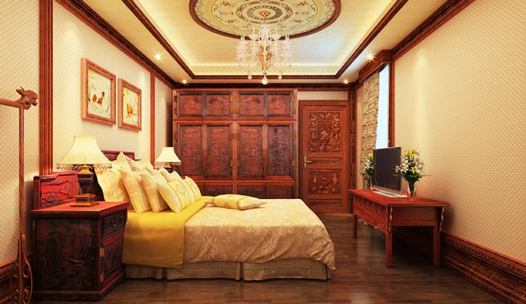 Europe and America Antique Rosewood Wardrobe Bed Room Solid Wood Furniture Padauk Garderobe Flat Sliding Door Closet Clothespres Europe and America Antique Rosewood Wardrobe Bed Room Solid Wood Furniture Padauk Garderobe Flat Sliding Door Closet Clothespres