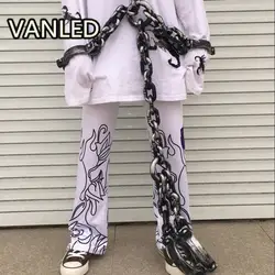 Модные женские длинные штаны в винтажном стиле Harajuku White Hades