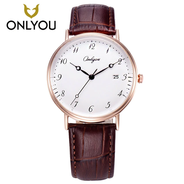 Onlyouwomen Orologi Numero Arabo Vigilanza Di Cuoio Del Quarzo Degli Uomini Orol Onlyouwomen Orologi Numero Arabo Vigilanza Di Cuoio Del Quarzo Degli Uomini Orol