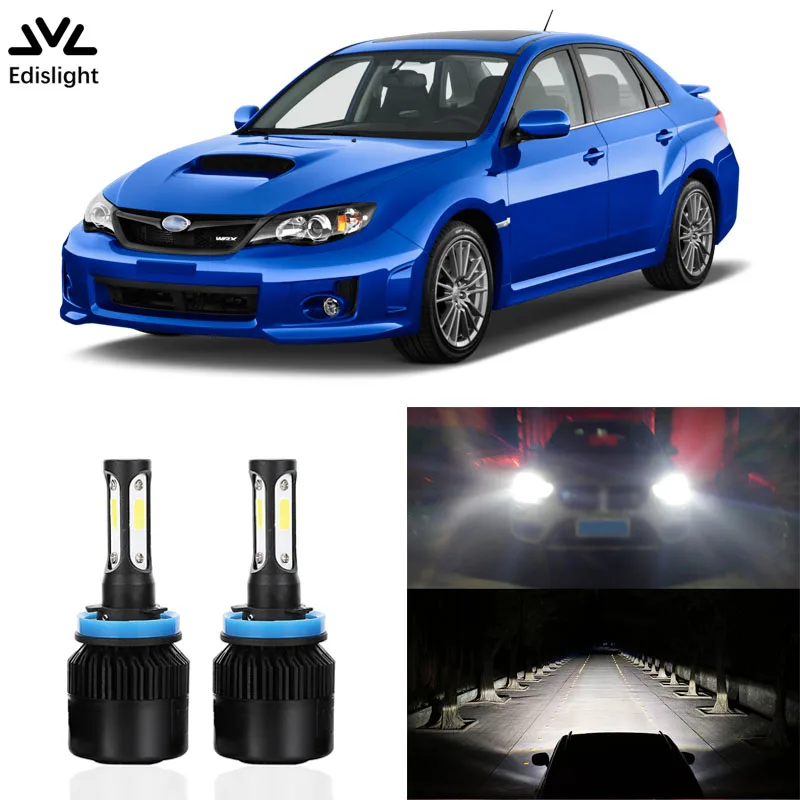Edislight High Power 72W 7600LM LED Headlight Kit Low Beam Bulbs For 2008-2014 SUBARU Impreza Headlamp 6500K White Car Light | Автомобили