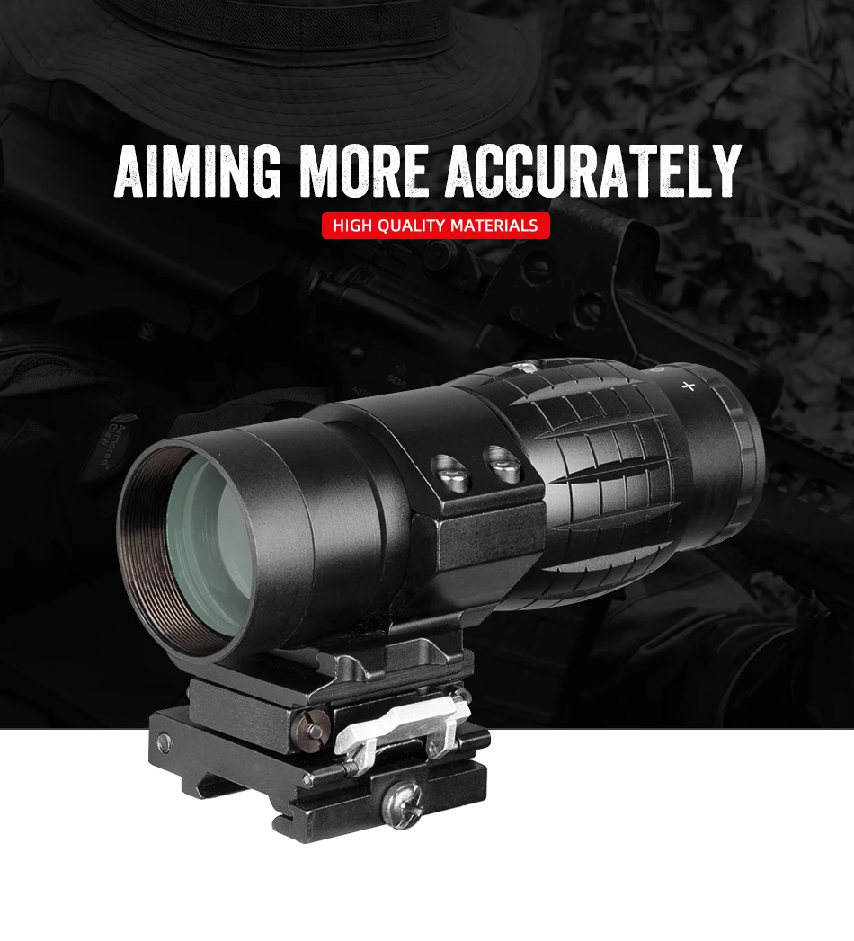 Lobo de Fogo Mira com Ajuste para 20mm Lupa Escopo Tático Visão Óptica Caça Riflescope Rifle Gun Ferroviário 3x 2 High Quality Esporte e Lazer