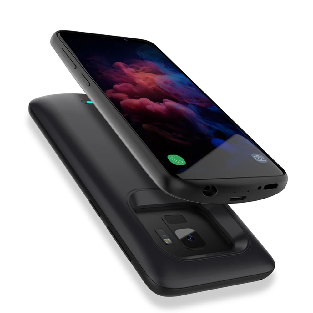 

NEW Mobile Phone Clip Power Bank for S9 S9 P External Ultra-thin Back Up Battery Cases Wireless Charging For Samsung S9/S9 Plus
