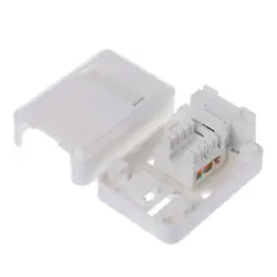 RJ коробка с Cat6 Модуль рабочего Box один порт Панель для RJ45 RJ11 AMP-крепление