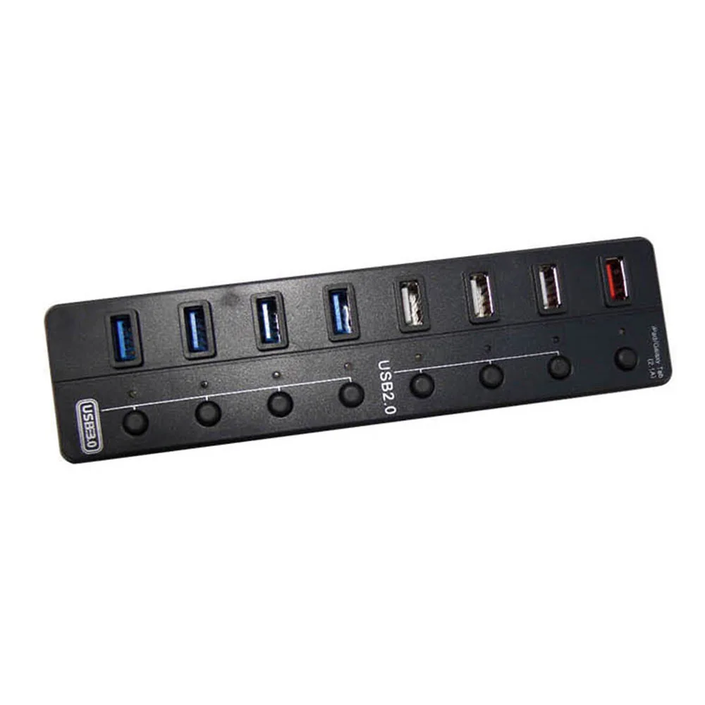 

4 Ports USB3.0 + 3 Ports USB 2.0 + 2100mA Fast Charging Port HUB with Independent Switch for Laptop PC Keyboard Mouse