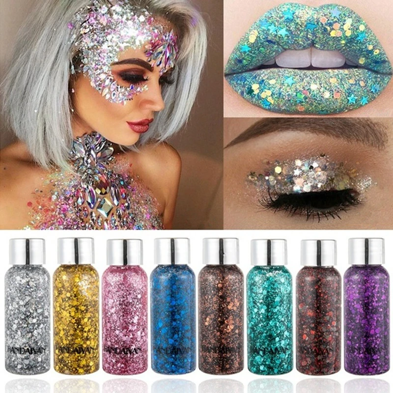 Eyes Makeup Shimmer Glitter Sequins Decoration Eye Face Body Eyeshadow Party Festival Up Shining Sequins Cosmetic|Glitter & Shimmer| - AliExpress