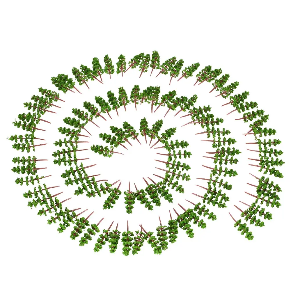 100Pcs/Set Plastic Model Trees  Architectural Model for Railroad Layout Garden Landscape Scenery Trees Model Diorama Miniatures