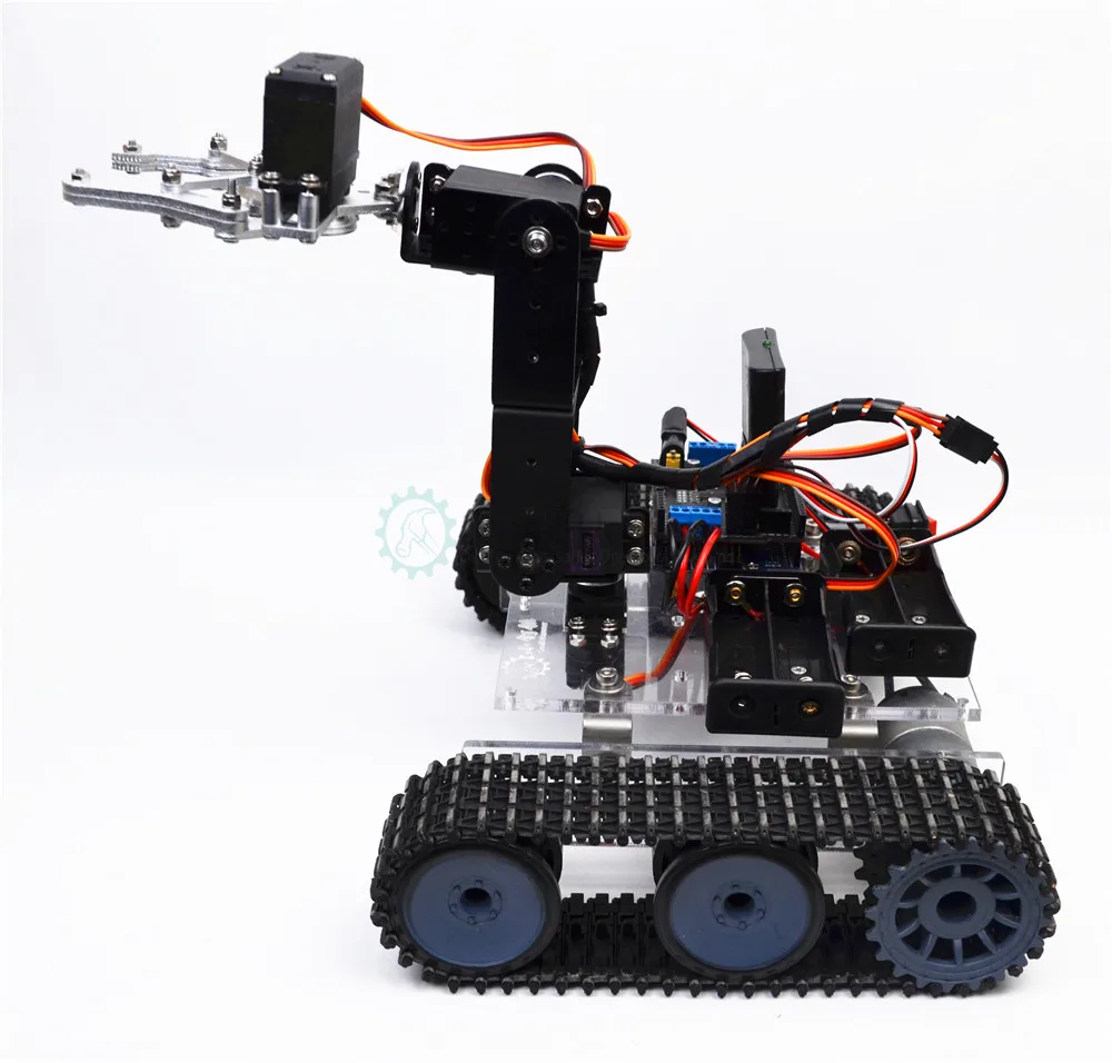 RC робот arduino акриловый Танк Роботизированный 4DOF arm DIY сборочный комплект