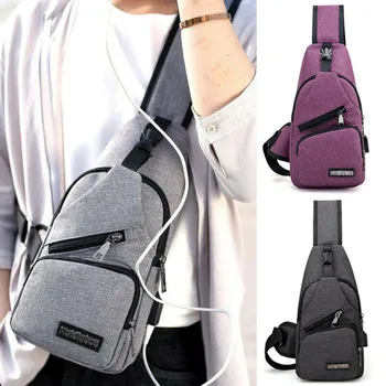 

Men Small Chest Bag Pack Travel Sport Shoulder Sling Cross Body Outdoor