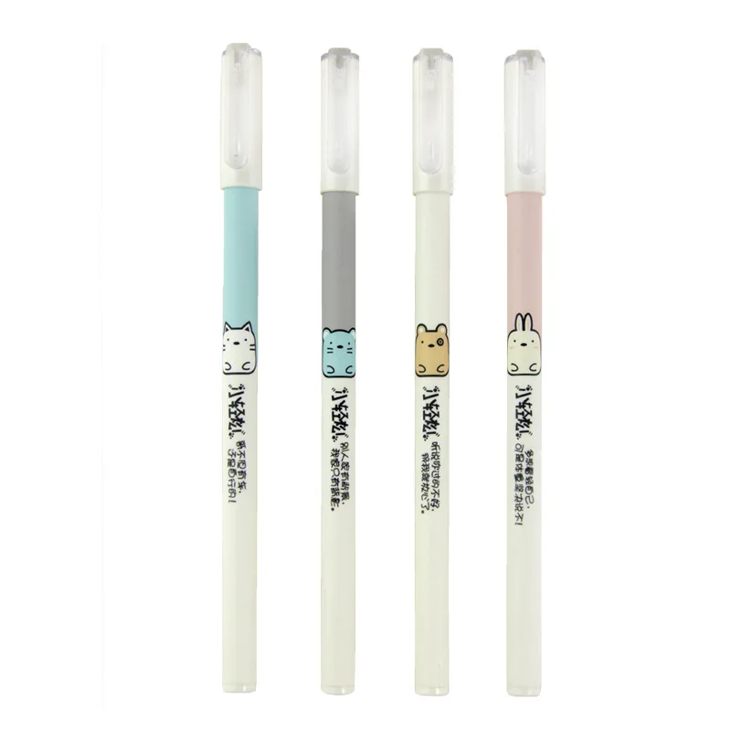 

1/2 PCS Cute Random Gel Pens Animals Cat Rabbit Pattern Roller Ball Pens Stationery Office School Supplies