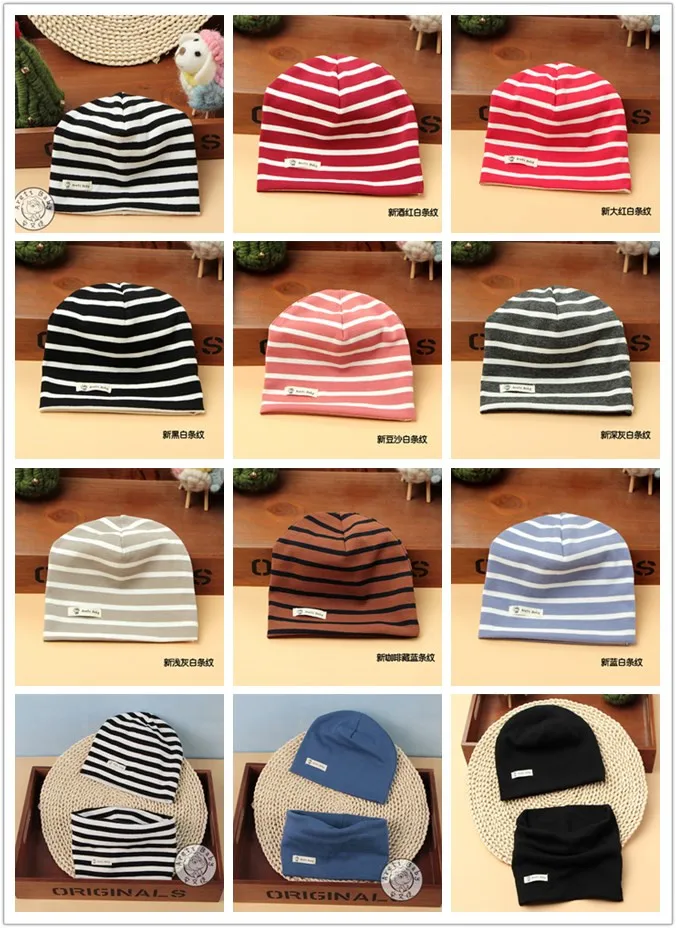 2018 Autumn Winter Baby hat Solid colors Beanies hats for baby Cotton new born baby hat infant caps toddler caps baby headscarf (14)