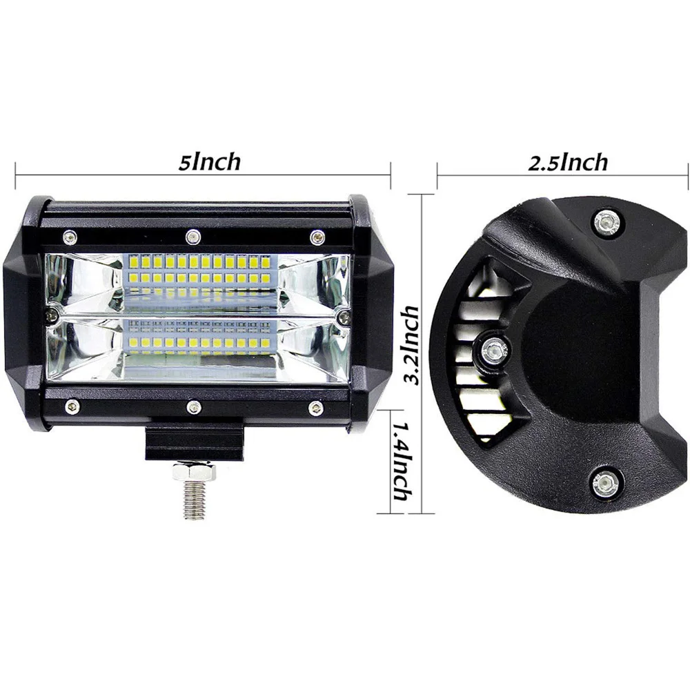 

RETFGTU Work Light Trucks SUV Car Light 72W White Offroad Led Fog Lights