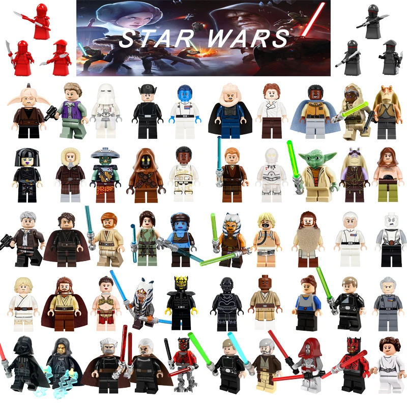 

Single Sale Legoing Star Wars Building Blocks Han Solo Leia Darth Vader Yoda Luke Yoda R2D2 Legoing Starwars 2018 Figures Toy