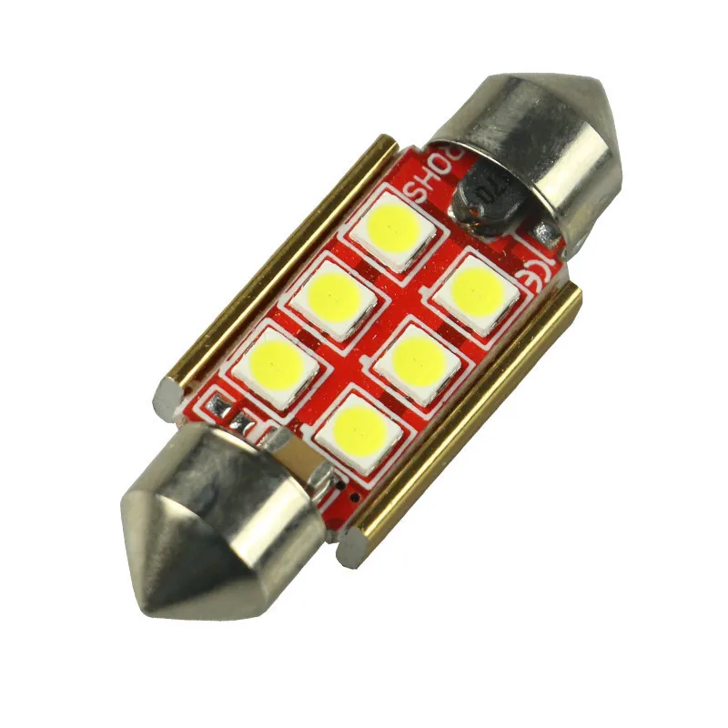 Автомобильная светодиодная лампа 12 В 24 без ошибок Canbus 31 мм 36 39 41 3030 SMD DE3175 C5W C10W sv8 5