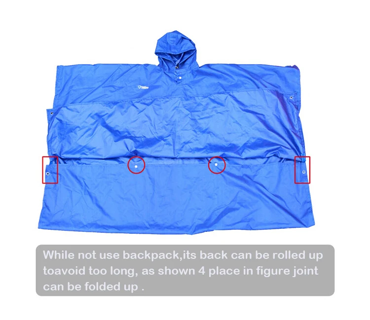 3 в 1 Многофункциональный дождевик для путешествий на открытом воздухе Дождевик-пончо рюкзак с защитой от дождя водонепроницаемый тент для альпинизма кемпинга туризма