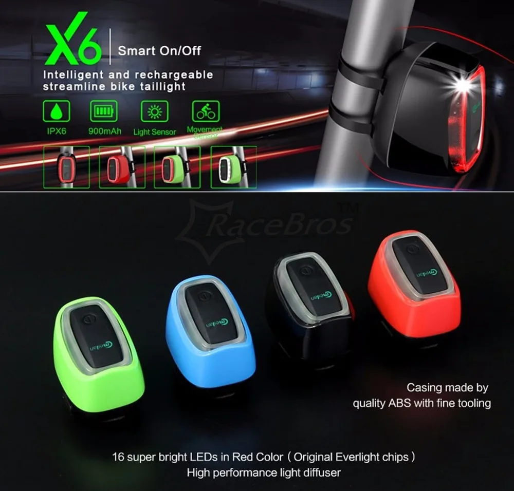 motion activated bike tail light