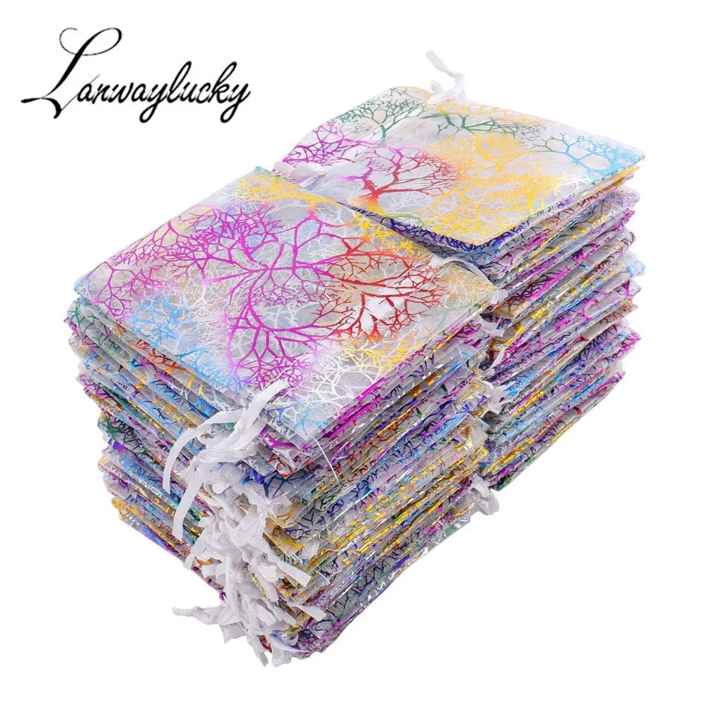 

7x9cm Caroline Drawstring Organza Gifts Bags Wedding Party Favors Packaging Sack Jewelry Pouch For Candy Earrings Packing Bag