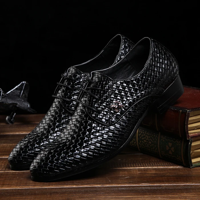Aliexpress.com : Buy Designer Luxury Fashion Men's Black Dress Shoes ...