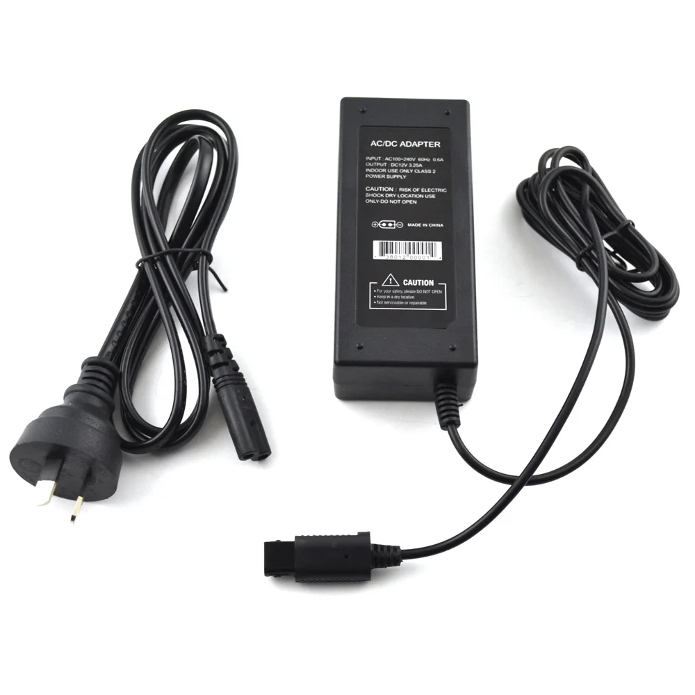 

10pcs a lot AU/UK Plug AC power adapter supply with power cable For gamecube console