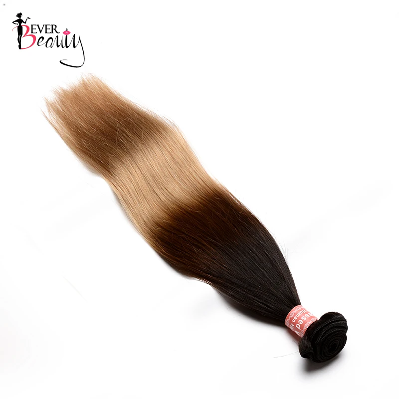 Straight Ombre Brazilian Hair Weave Bundles T1B/4/27 Color Ever Beauty Ombre Human Hair Bundles 3 Pcs/Lot Remy Hair