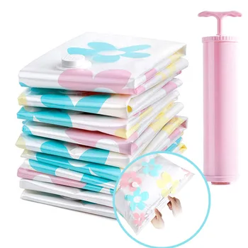 

11pcs/set Multifunctional Vacuum Storage Bag Vacuum Compressed Reusable Blanket Clothes Storage Russia Shipping FP8 JY03