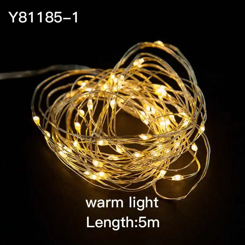 

LED String lights 5M 10M Battery String Lights Copper Wire LED Lights Decoration Fairy Lights For Birthday Party Garland Wedding