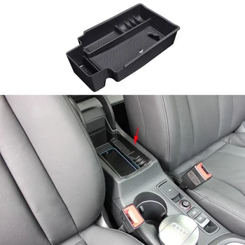 

Car Center Armrest Box Storage Container Box Cover Trim For Audi Q3 2015-2017
