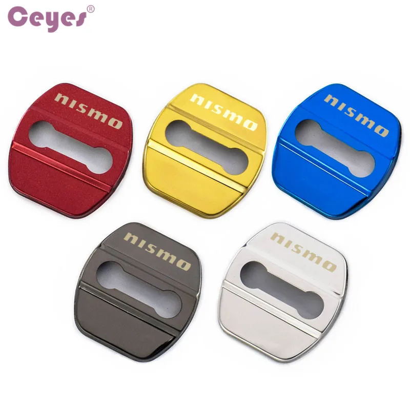 

Ceyes JDM Car Emblems Accessories Car Styling Case For Nissan Nismo Qashqai Auto Door Lock Protection Cover Car-Styling 4pcs/lot