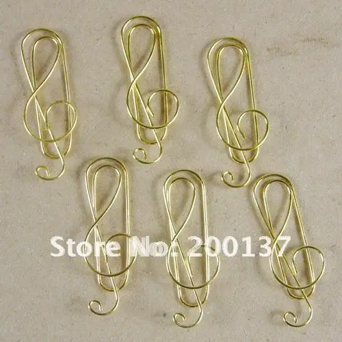 pk051 12dj office binding supplies 12pcs gold notes on treble clef treble clef paper