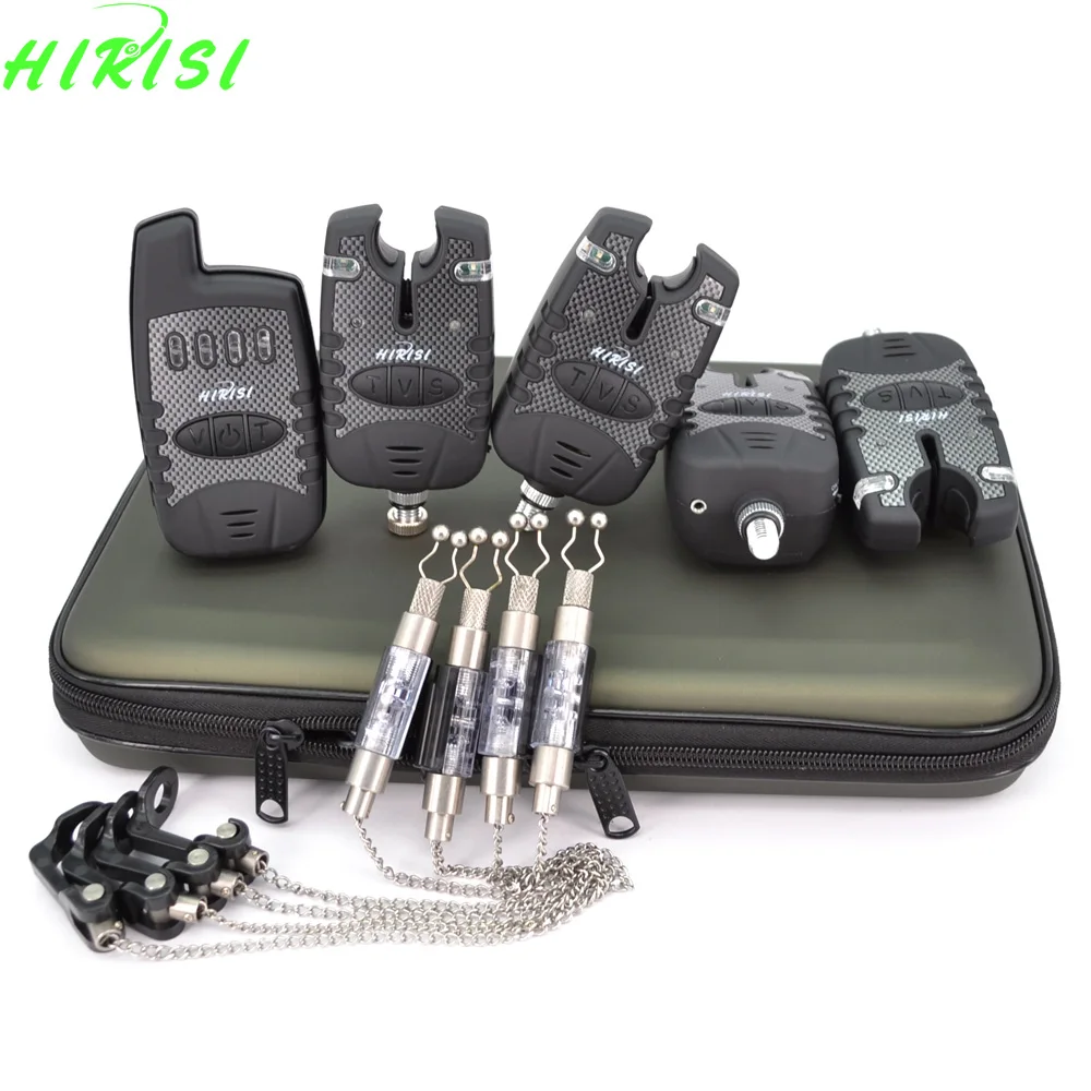 4 1 Carp Fishing Wireless Bite Alarm Set With 4pcs Fishing Chain Swinger