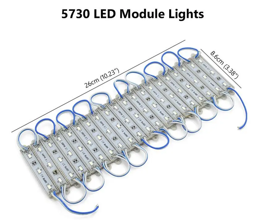 Супер яркий 5730 5630 3 светодиодный модуль декоративный свет для письмо знак рекламы подсветка Водонепроницаемый IP66 160 угол DC 12 В