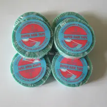 Высокое качество супер волосы лента синего цвета с двойным лента для волос утка кожи/pu утка волос 1 см x 3 размеров