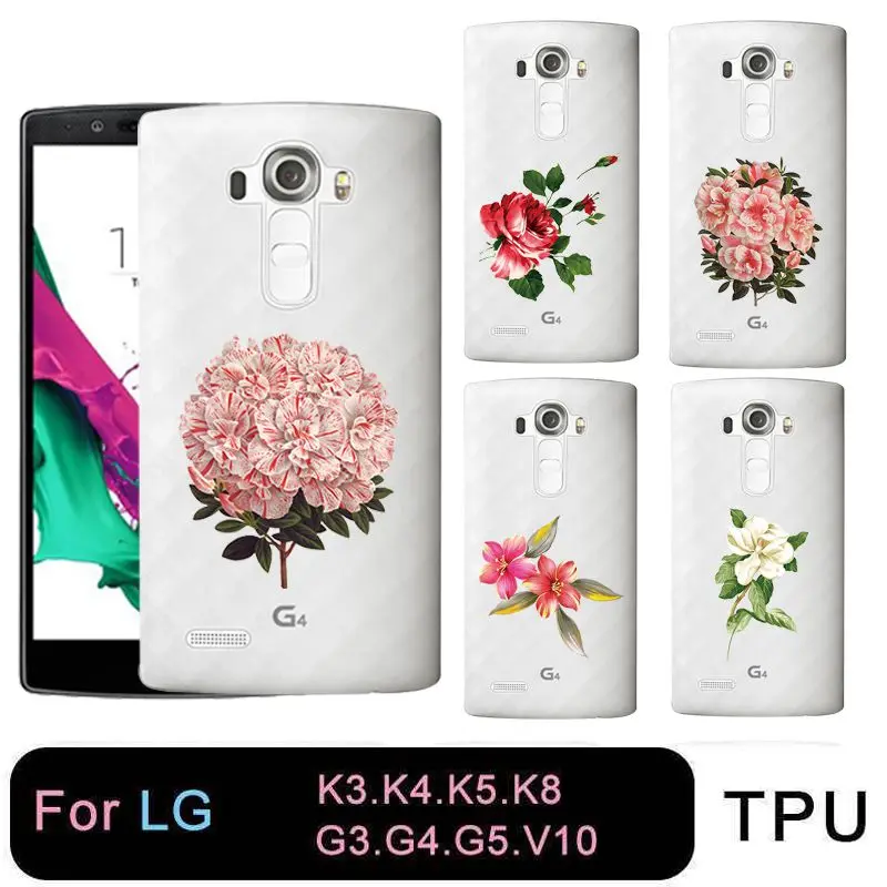 Qmswei ТПУ прозрачный чехол для телефона LG K3 K4 K5 K8 Мягкий силиконовый с красивым