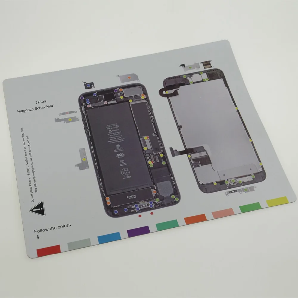 

Mobile Phone Fix Magnetic Screw Mat Work Guide Pad for iPhone 6 6s 7 Plus Professional Professional Plate Repair Tool