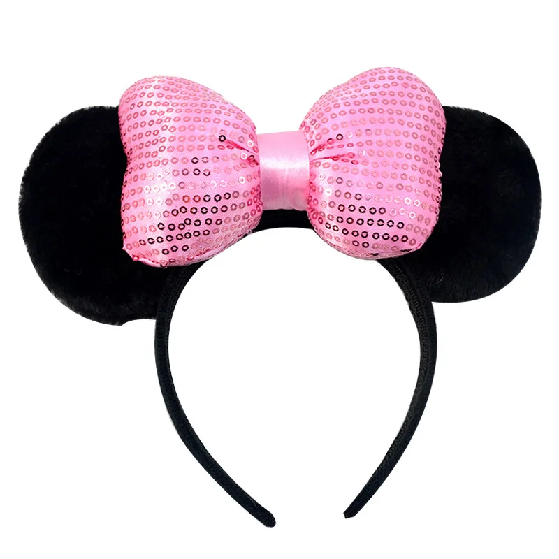 Hair Accessories Hair Headband Christmas Hairband Cute Mickey Ears Bows Headband Pink Ear Headband Bow Hair Accessories For Girls Birthday Party Celebration