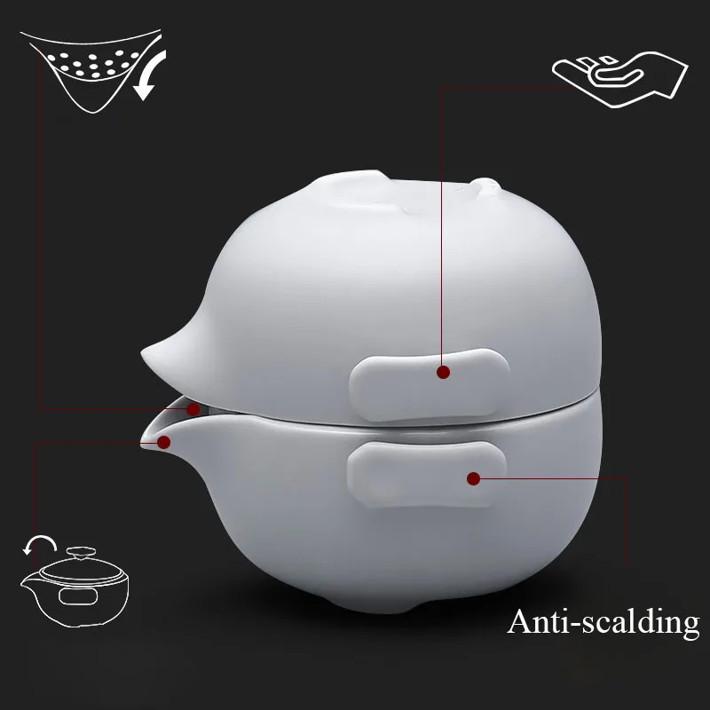 Керамический чайник TANGPIN gaiwan с 2 чашками чайные наборы портативный дорожный