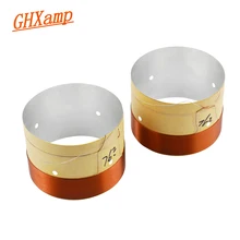Ghxamp – bobine vocale pour caisson de basses, 76.2mm, 8ohm, pièces de réparation pour haut-parleur, fil de cuivre, aluminium blanc avec évents sonores, 2 couches, 2 pièces