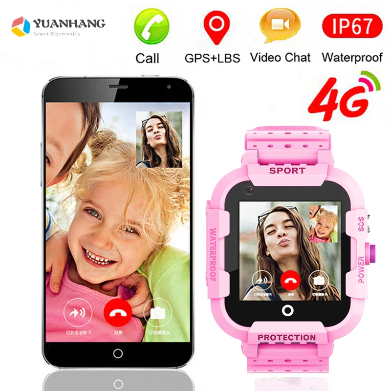 

IPX7 Waterproof Smart 4G Remote Camera GPS WI-FI Child Student Smartwatch SOS Video Call Monitor Tracker Location Phone Watch