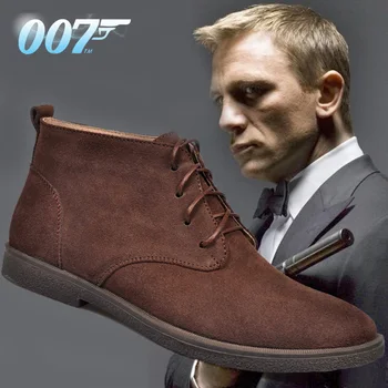 

OTTO ZONE Fashion Men Oxfords Genuine Leather Cow Suede Leather Men Casual Shoes Spring Autumn Fashion Oxford Shoes Men Lace Up