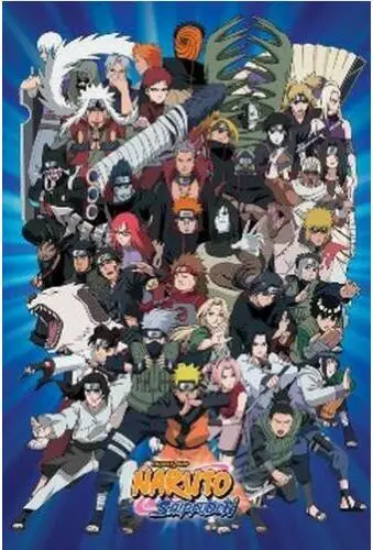 NARUTO - CHARACTERS ANIME MANGA SILK POSTER Decorative Wall paint 24x36inch | Дом и сад