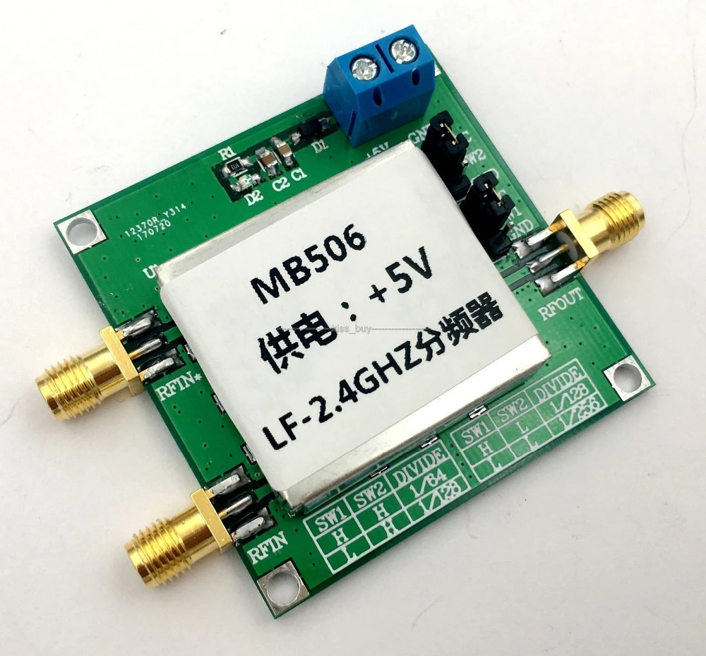Mb506 modules 50mhz-2.4ghz PRESCALER 64 128 256 for DBS coaxiale PCB Board UHF TX