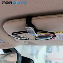 FORAUTO автомобиля очки Чехол Зажим для билетов, карточек Крепежная Скоба универсальный зажим для очков, автомобильный солнцезащитный козырек, очки, солнцезащитные очки для женщин держатель аксессуары для ванной комнаты FORAUTO автомобиля очки Чехол Зажим для билетов, карточек Крепежная Скоба универсальный зажим для очков, автомобильный солнцезащитный козырек, очки, солнцезащитные очки для женщин держатель аксессуары для ванной комнаты