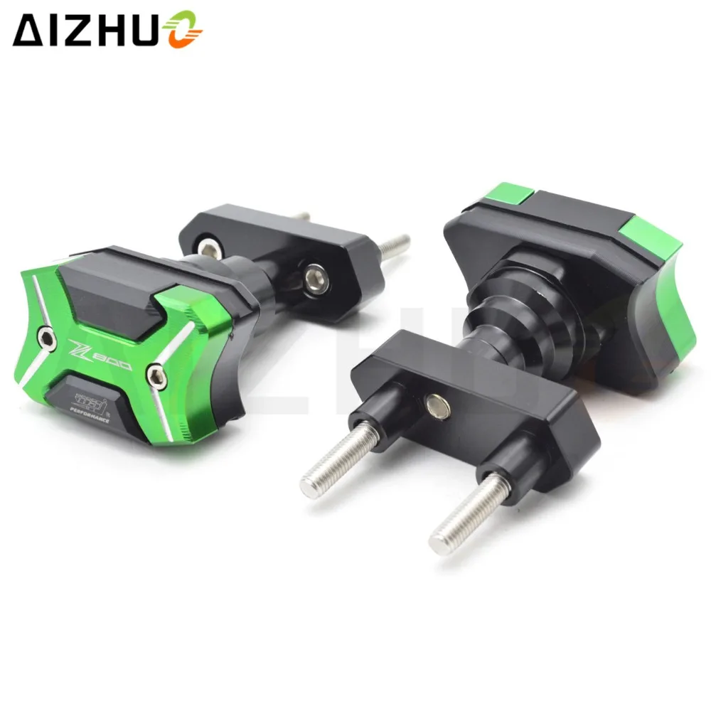 Motorcycle Accessories Frame Slider Falling Protector Motorbike CNC Aluminum Green Protective Guard Part For Kawasaki Z800 Z 800
