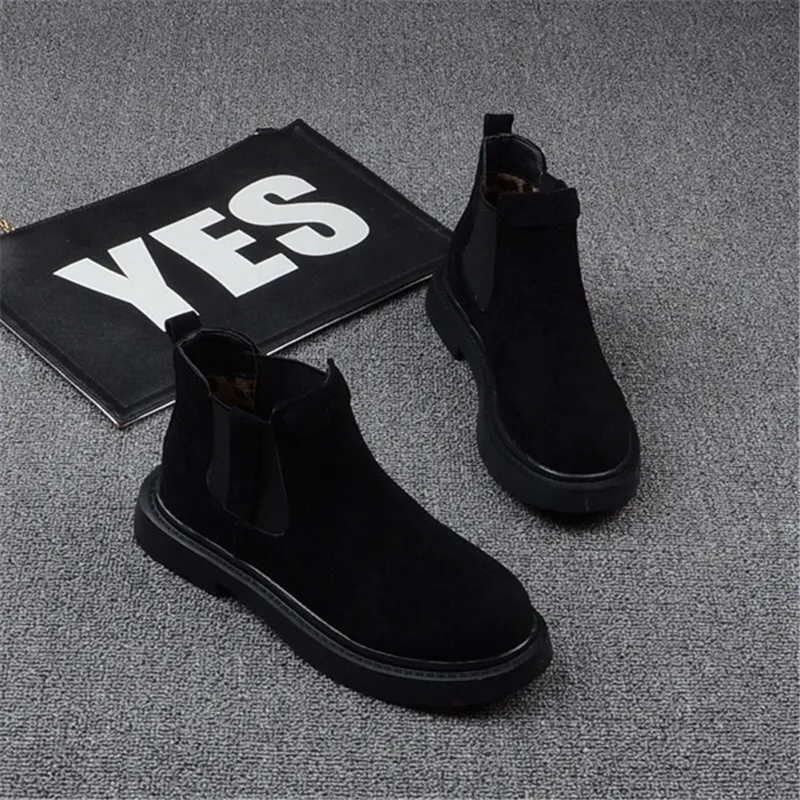 Женские ботильоны feiyitu на плоской подошве женские ботинки из искусственной замши